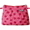 Mini Pleated Clutch Bag Ladybird Gingham