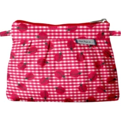 Mini Pleated Clutch Bag Ladybird Gingham