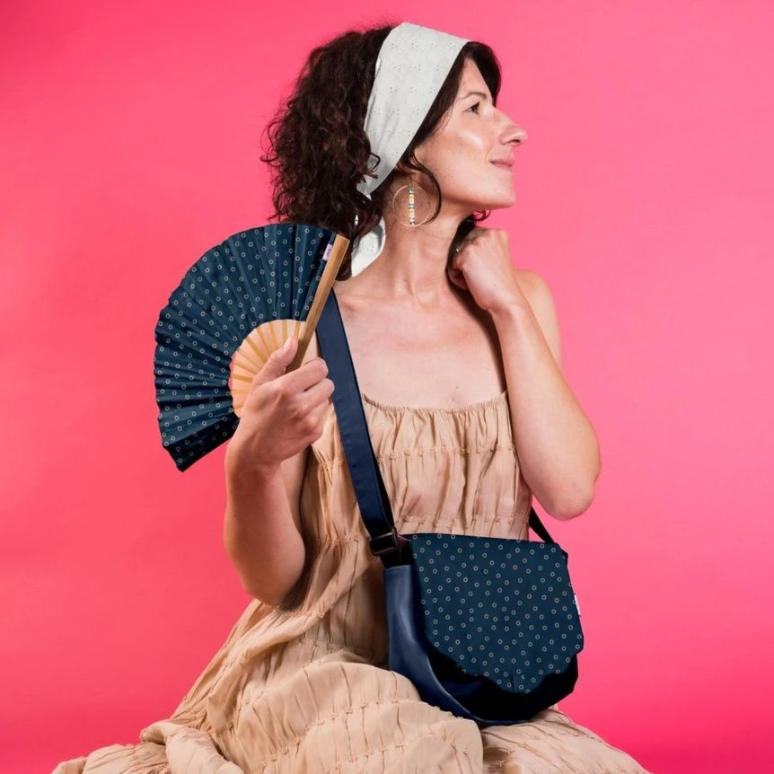 Rabat Besace Petit Nuage Bulle Bronze Marine 3 Rabat Besace Petit Nuage Bulle Bronze Marine – Image 3