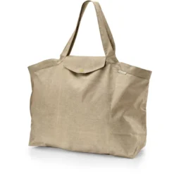 Tote Bag With A Zip Golden Linen
