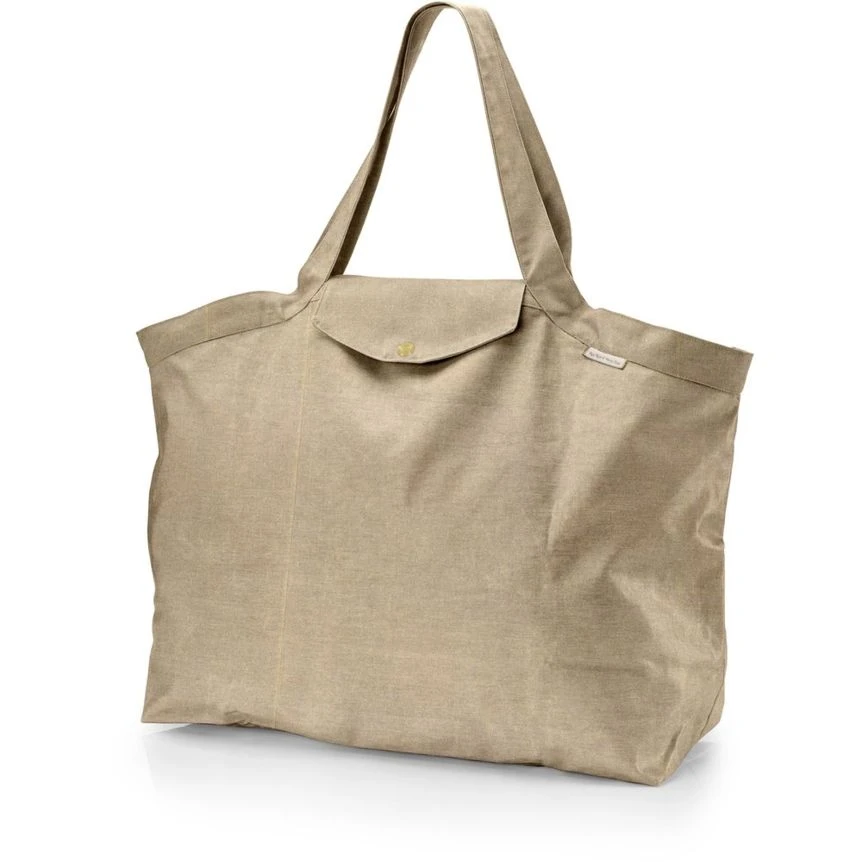 Tote Bag With A Zip Golden Linen 1 Tote Bag With A Zip Golden Linen