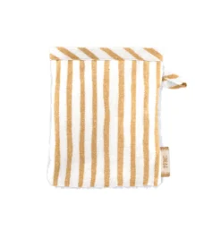 Make-Up Remover Glove Rayé Or Blanc