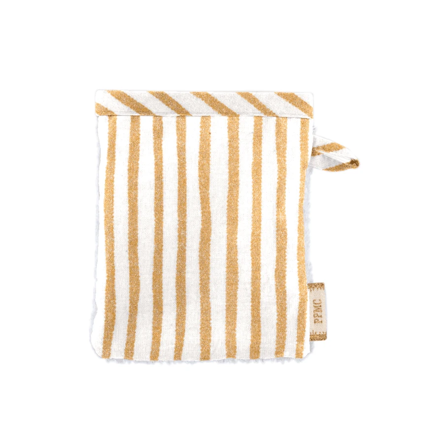 Make-Up Remover Glove Rayé Or Blanc 1 Make-Up Remover Glove Rayé Or Blanc
