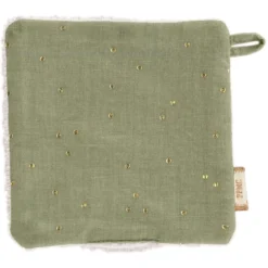 Makeup Remover Cotton Almond Green With Golden Dots Gauze