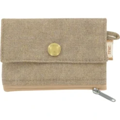 Zipper Pouch Card Purse Golden Linen
