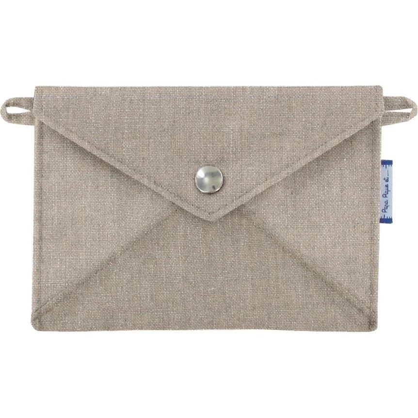Little Envelope Clutch Silver Linen 1 Little Envelope Clutch Silver Linen