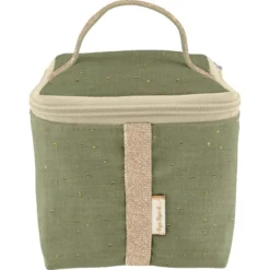 Small Vanity Almond Green With Golden Dots Gauze