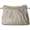 Mini Pleated Clutch Bag Silver Linen