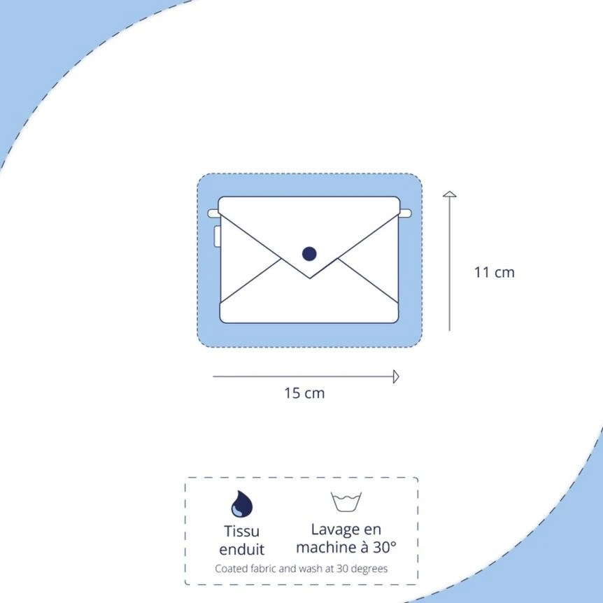 Little Envelope Clutch Pensées Marines 3 Little Envelope Clutch Pensées Marines – Image 3