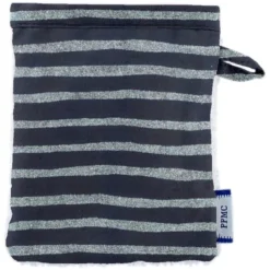 Make-Up Remover Glove Striped Silver Dark Blue