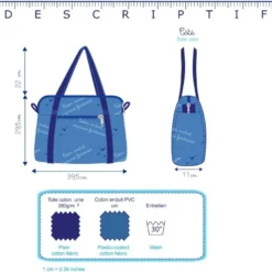 Bowling Bag Bulle Bronze Marine -Chic Bags Soldes 325a6219f051647db330bb99efe5