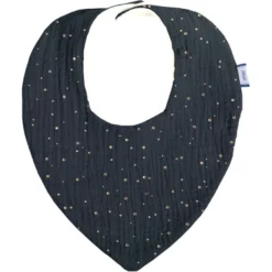 Bandana Bib Gaze Pois Or Marine