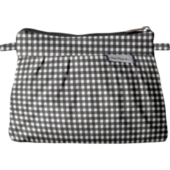 Mini Pleated Clutch Bag Vichy Noir