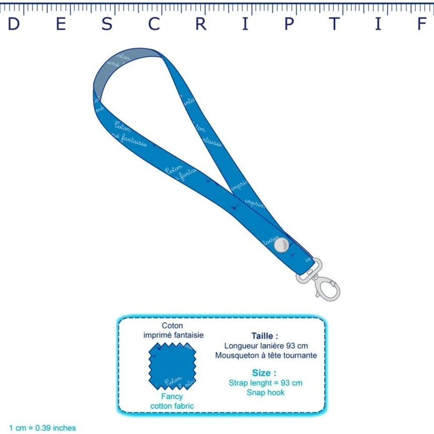 Lanyard Necklace Glitter Linen 2 Lanyard Necklace Glitter Linen – Image 2