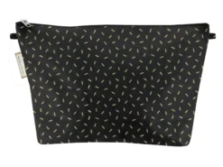 Cosmetic Bag With Flap Golden Straw