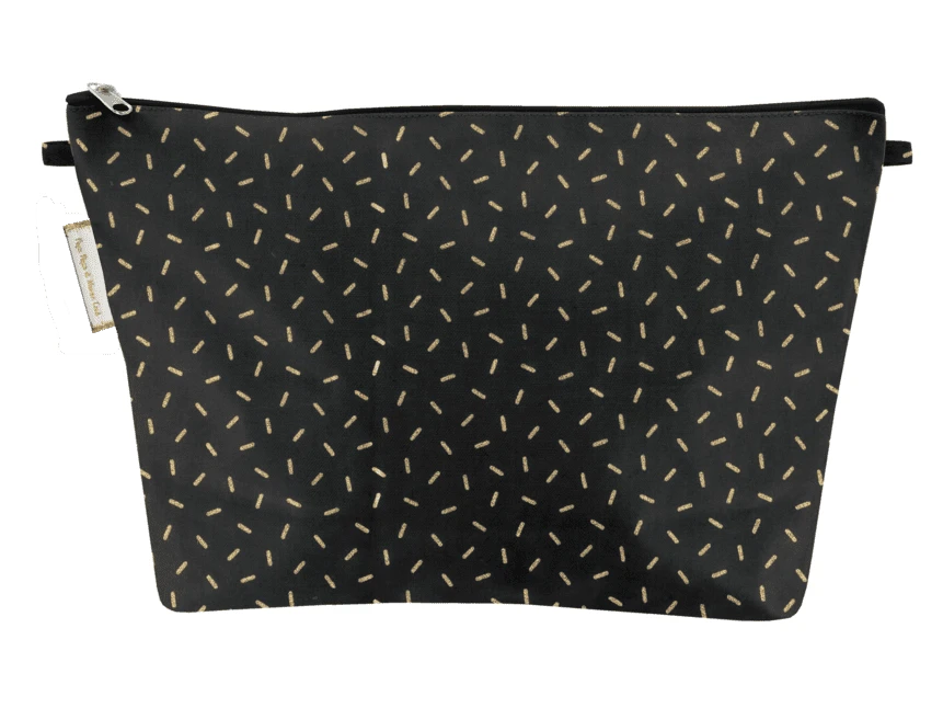 Cosmetic Bag With Flap Golden Straw 1 Cosmetic Bag With Flap Golden Straw