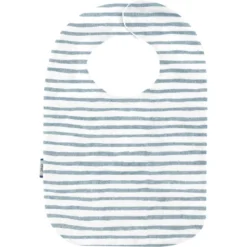 Bib - Baby Size Striped Blue Gray Glitter