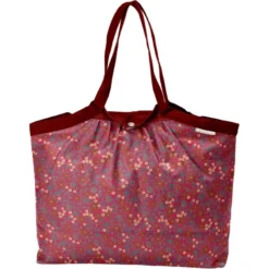 Pleated Tote Bag - Medium Size Badiane Framboise