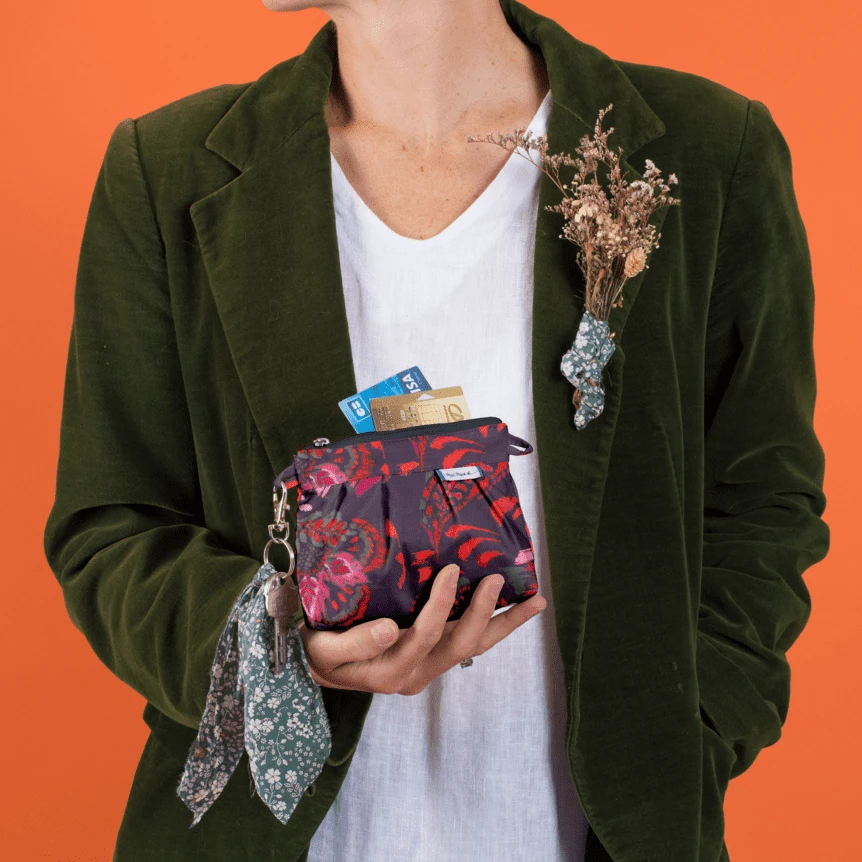 Mini Pleated Clutch Bag Purple D'amour 2 Mini Pleated Clutch Bag Purple D'amour – Image 2