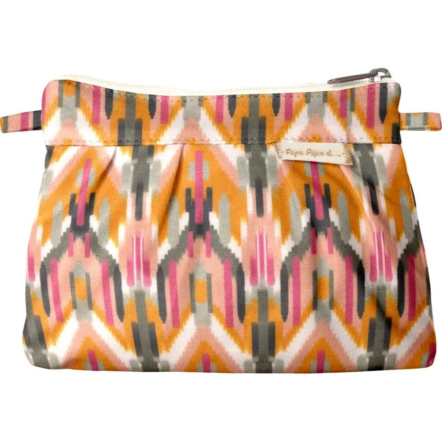 Mini Pleated Clutch Bag Ikat Ocre 1 Mini Pleated Clutch Bag Ikat Ocre