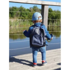 Children Rucksack Striped Silver Dark Blue -Chic Bags Soldes 52cd1f39c585eda1235e140bd8de