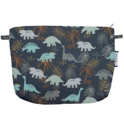 Coton Clutch Bag Jurassic Dino Marine