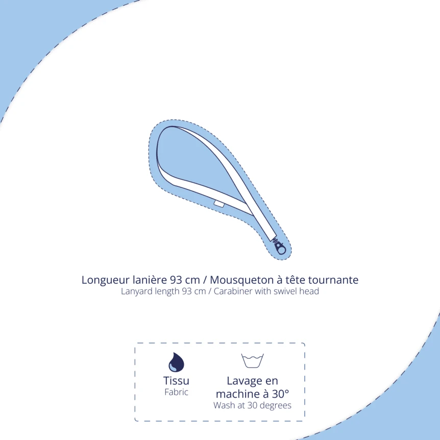 Lanyard Necklace Passion Bleue 3 Lanyard Necklace Passion Bleue – Image 3