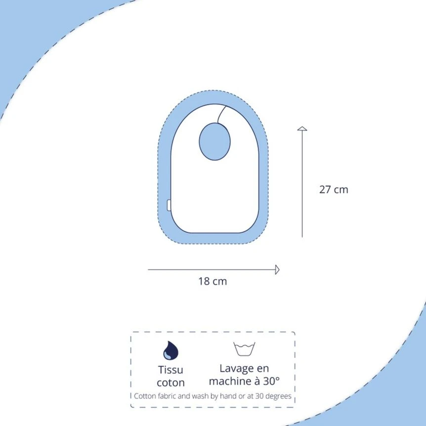 Bib - Baby Size Feuillage Or Rose 3 Bib - Baby Size Feuillage Or Rose – Image 3