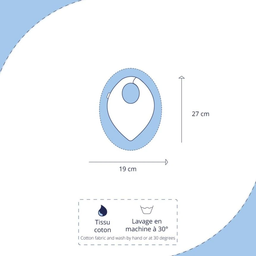 Bandana Bib Striped Blue Gray Glitter 3 Bandana Bib Striped Blue Gray Glitter – Image 3