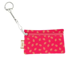 Keyring Wallet Feuillage Or Rose