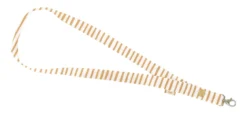 Lanyard Necklace Rayé Or Blanc