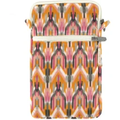 Quilted Phone Pocket Ikat Ocre