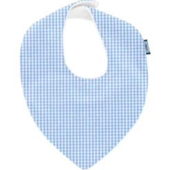 Bandana Bib Sky Blue Gingham