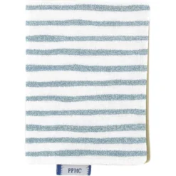 Card Holder Striped Blue Gray Glitter
