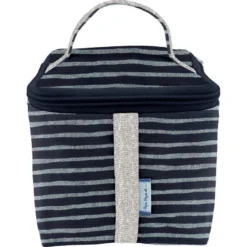 Small Vanity Striped Silver Dark Blue