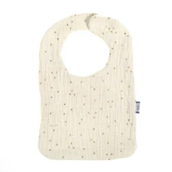 Bib - Baby Size Gaze Pois Or Écru