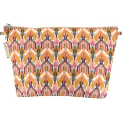 Cosmetic Bag With Flap Ikat Ocre