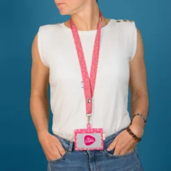 Badge Holder Feuillage Or Rose -Chic Bags Soldes af4bbb78f92da28a2702a50dcc17