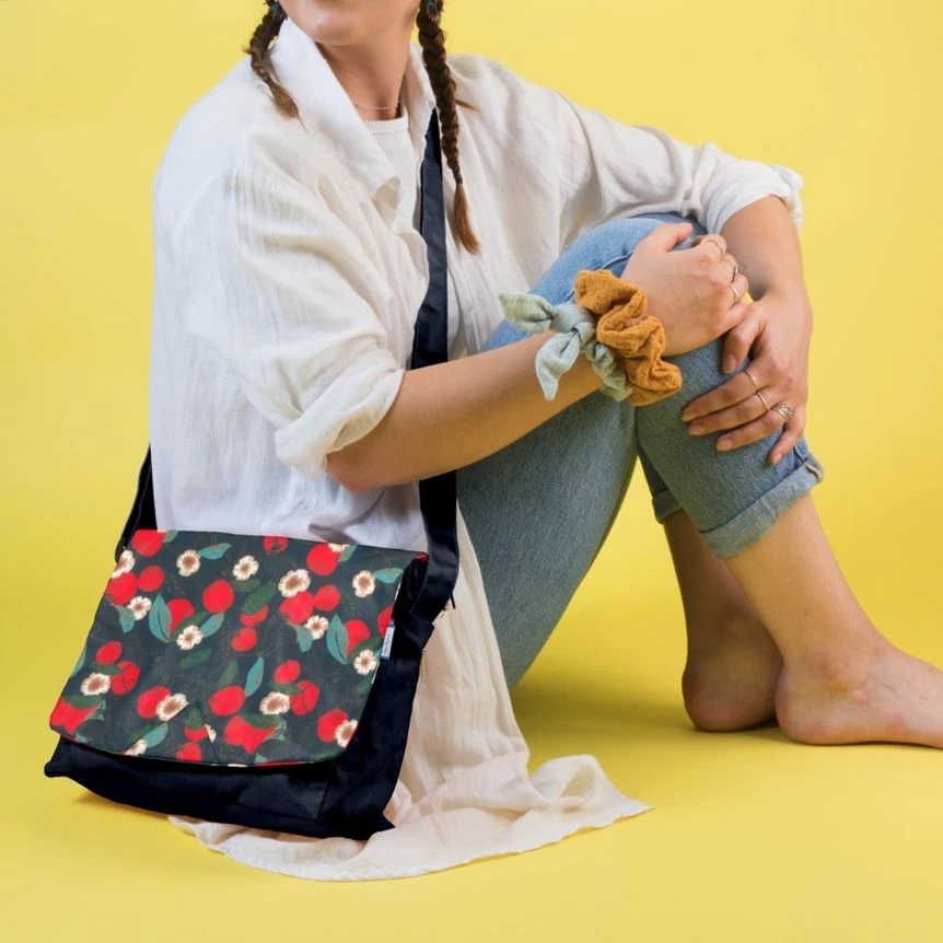 Square Flap Of Saddle Bag Mandarina 2 Square Flap Of Saddle Bag Mandarina – Image 2