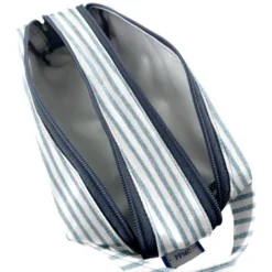 Double Compartment School Kit Striped Blue Gray Glitter -Chic Bags Soldes b64251470c92e79ae0e4efd2046f