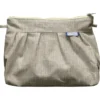 Pleated Clutch Bag Silver Linen