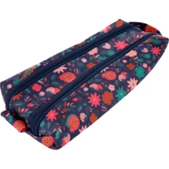 Double Compartment School Kit Huppette Fleurie