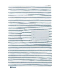 Health Book Cover Striped Blue Gray Glitter
