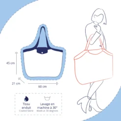 Tote Bag With A Zip Lianes Printanieres -Chic Bags Soldes cb08c61288ff74e2f9c411507449