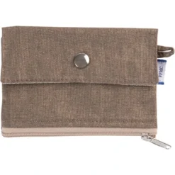 Zipper Pouch Card Purse Copper Linen
