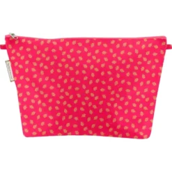 Cosmetic Bag With Flap Feuillage Or Rose