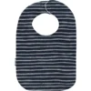 Bib - Baby Size Striped Silver Dark Blue