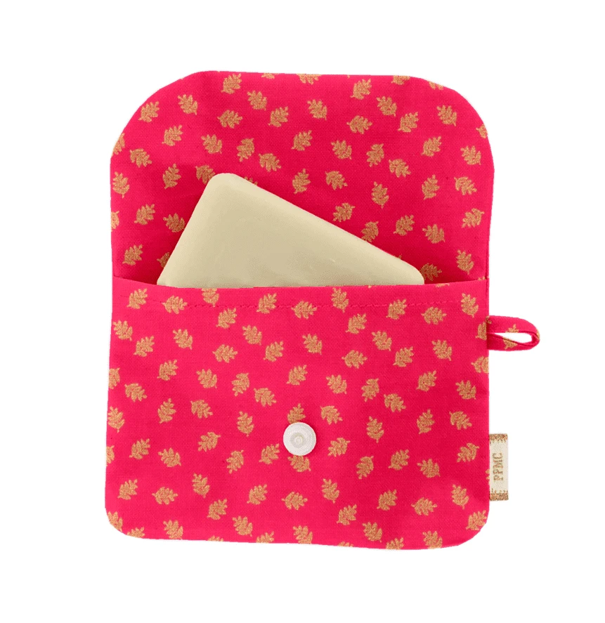 Soap Pouch Feuillage Or Rose 2 Soap Pouch Feuillage Or Rose – Image 2