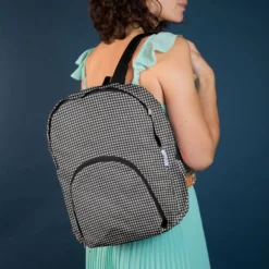 Foldable Rucksack Vichy Noir -Chic Bags Soldes da8c37cc62e1190b1624fefe9241