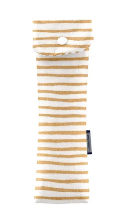 Toothbrush Bag Rayé Or Blanc